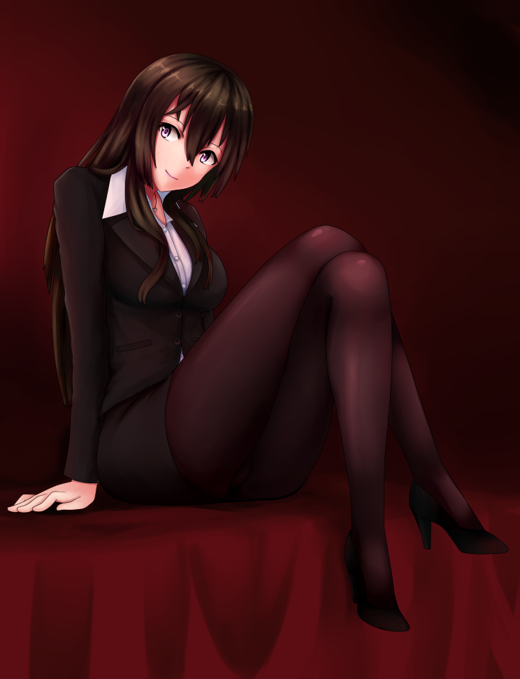 Anime girl in business suit